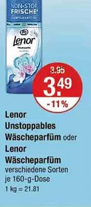 Lenor Unstopables Wäscheparfüm oder Lenor Wäscheparfüm