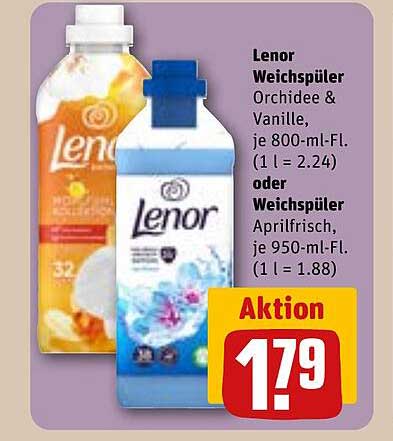 Lenor Weichspüler Orchidée & Vanille oder Weichspüler Aprilfrisch