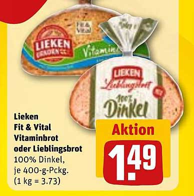 Lieken Fit & Vital Vitaminbrot oder Lieblingsbrot