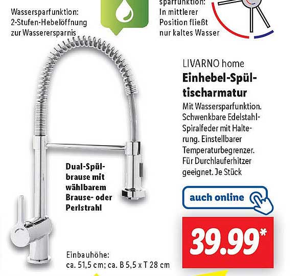 LIVARNO home Einhebel-Spültischarmatur