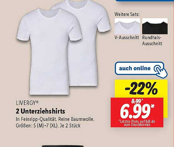 LIVERGY® 2 Unterziehshirts