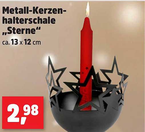 Metall-Kerzenhalter schale „Sterne“