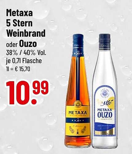 Metaxa 5 Stern Weinbrand oder Ouzo