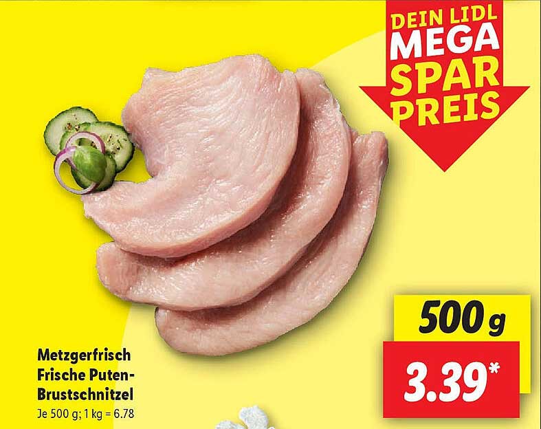 Metzgerfrisch Frische Puten-Brustschnitzel