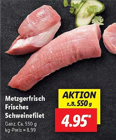 Metzgerfrisch Frisches Schweinefilet