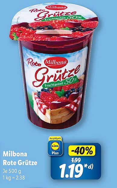 Milbona Rote Grütze