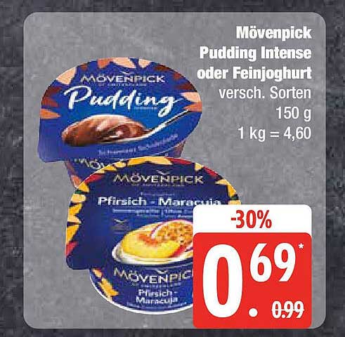 Mövenpick Pudding Intense oder Feinjoghurt