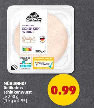 MÜHLENHOF Delikates Schinkenwurst