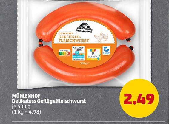 MÜHLENHOF Delikatess Geflügelfleischwurst