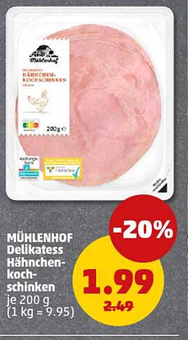 MÜHLENHOF Delikatess Hähnchenkochschinken