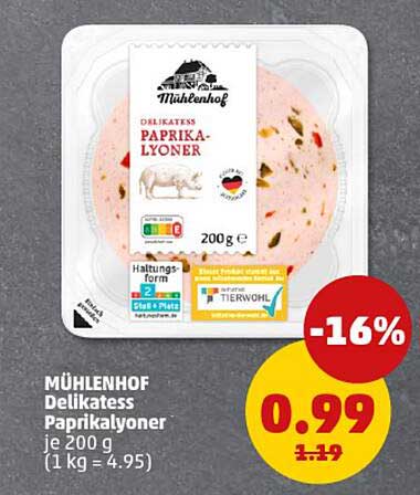 MÜHLENHOF Delikatess Paprikalyoner