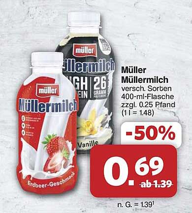 Müller Müller Milch versch. Sorten