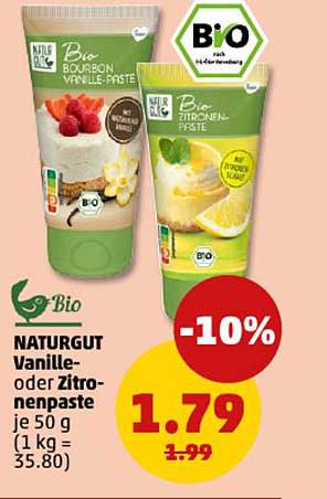 NATURGUT Vanille- oder Zitronenpaste