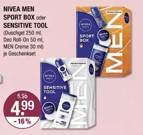 NIVEA MEN SPORT BOX oder SENSITIVE TOOL