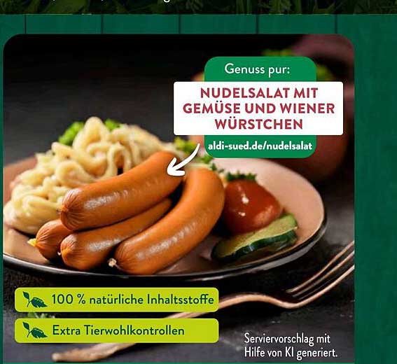 NUDELSALAT MIT GEMÜSE UND WIENER WÜRSTCHEN