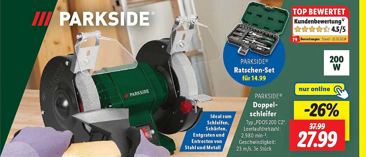 PARKSIDE® Doppel-schleifer