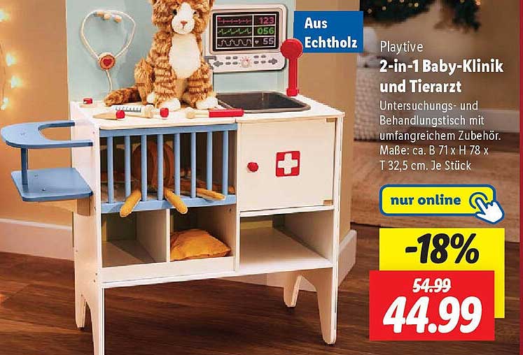 Playtive 2-in-1 Baby-Klinik und Tierarzt