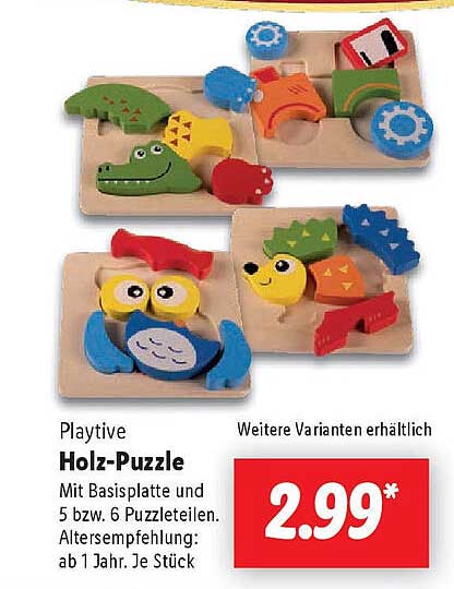 Playtive Holz-Puzzle