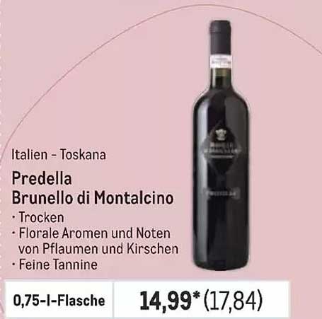 Predella Brunello di Montalcino