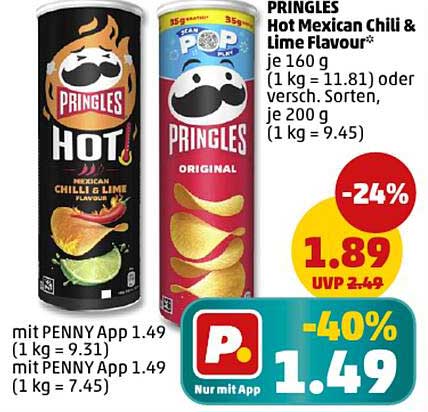 PRINGLES Hot Mexican Chili & Lime Flavour*