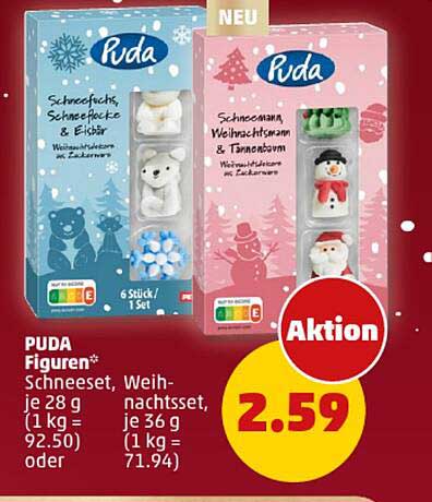 PUDA Figuren* Schneeset, Weihnachtsset