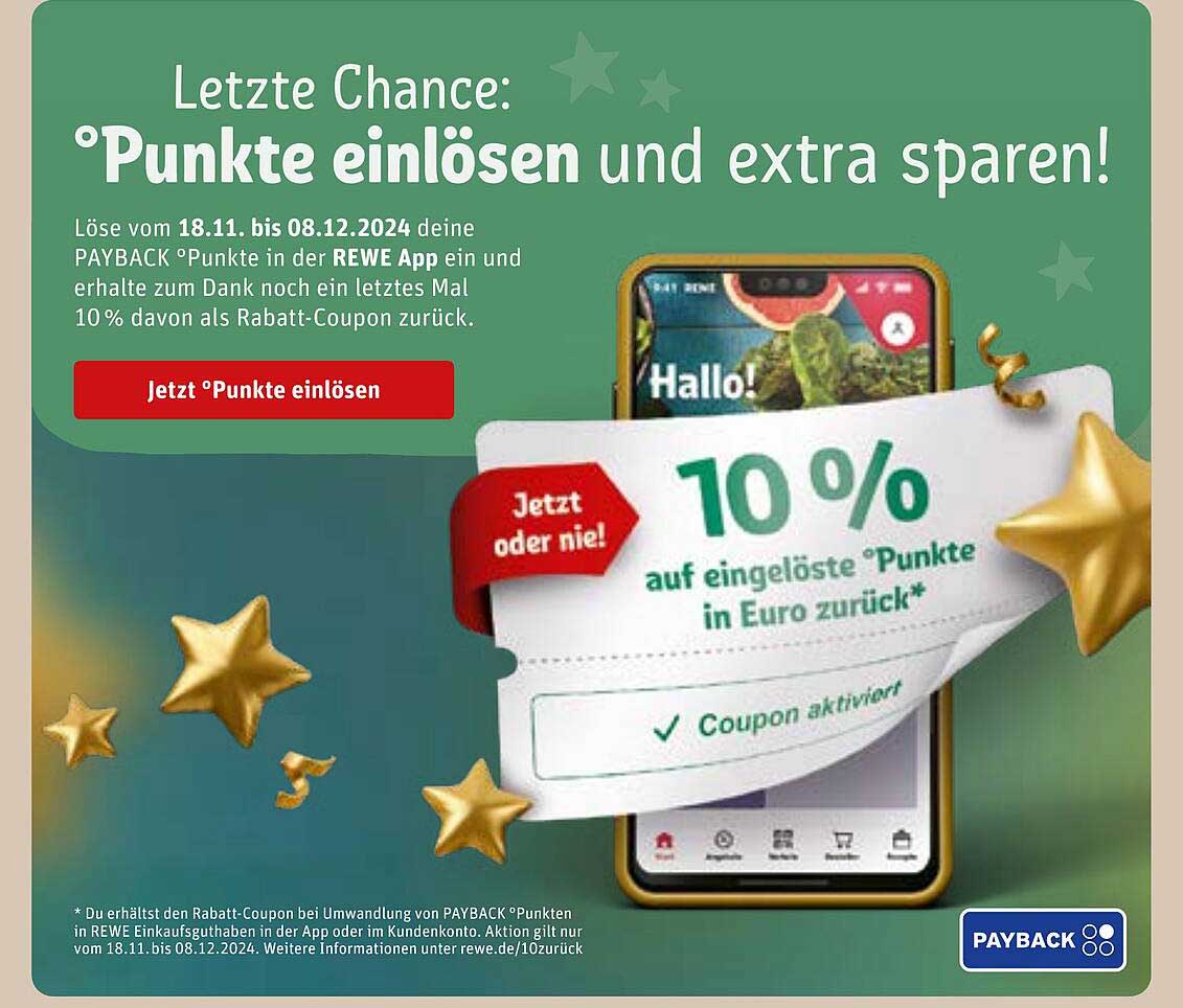 Punkte einlösen und extra sparen!