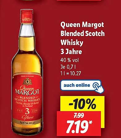 Queen Margot Blended Scotch Whisky 3 Jahre