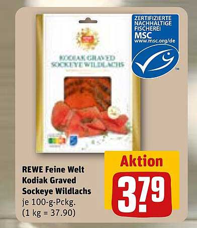 REWE Feine Welt Kodiak Graved Sockeye Wildlachs