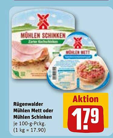 Rügenwalder Mühlen Mett oder Mühlen Schinken