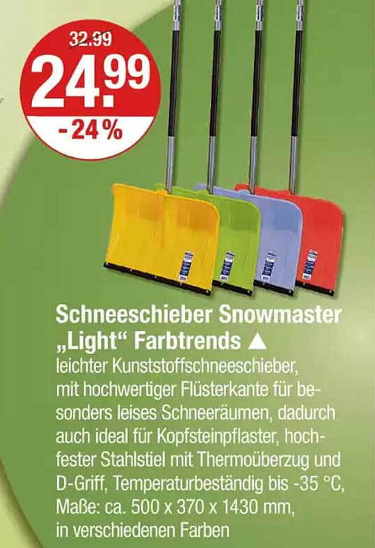 Schneescheiber Snowmaster „Light“ Farbtrends