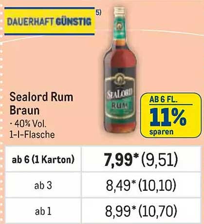 Sealord Rum Braun