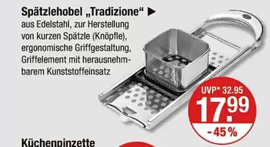 Spätzlehobel „Tradizione“