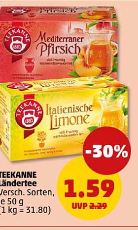 TEEKANNE Mediterraner Pfirsich  
TEEKANNE Italienische Limone