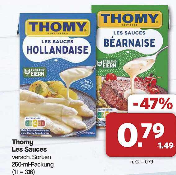 THOMY Les Saucen HOLLANDAISE und BEARNIESE