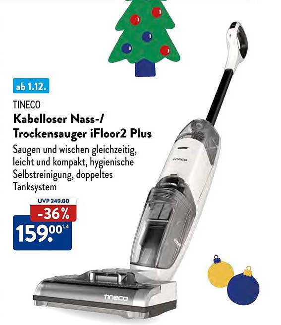 TINECO Kabelloser Nass-/Trockensauger iFloor2 Plus