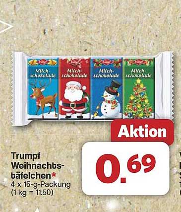 Trumpf Weihnachtstäfelchen