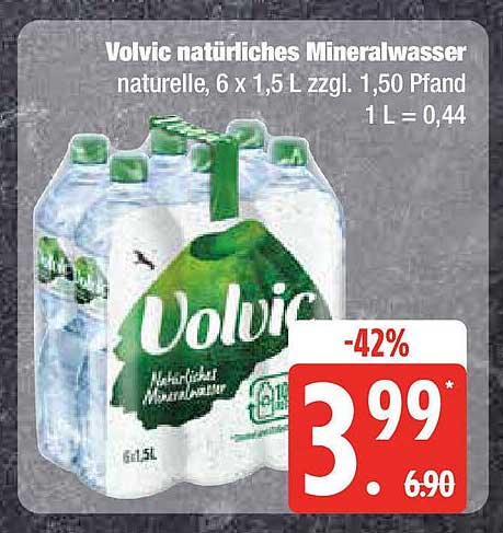 Volvic natürliches Mineralwasser