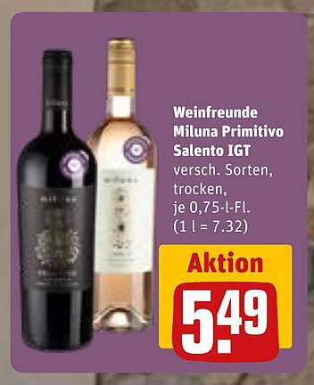 Weinfreunde Miluna Primitivo Salento IGT