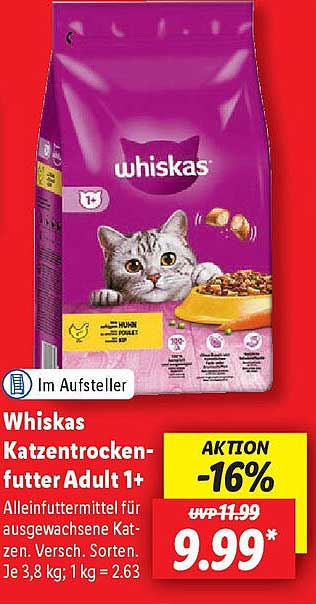 Whiskas Katzentrockenfutter Adult 1+