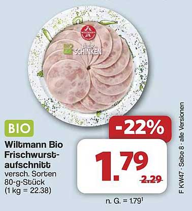 Wiltmann Bio Frischwurstaufschnitt