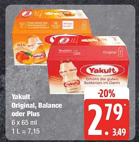 Yakult Original, Balance oder Plus