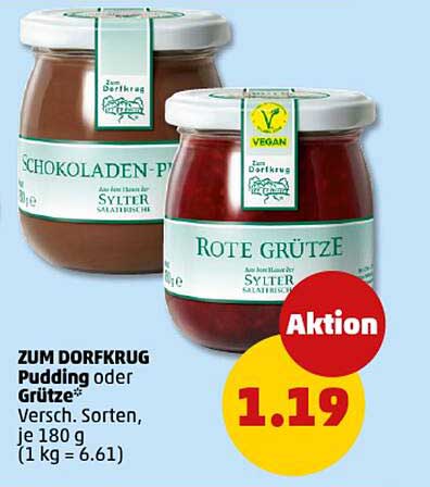 ZUM DORFKRUG Pudding oder Grütze