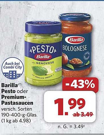 Barilla Pesto oder Premium-Pastasaucen