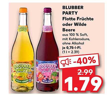 BLUBBER PARTY Flotte Früchte oder Wilde Beere