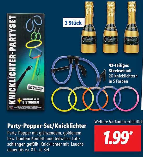 Party-Popper-Set/Knicklichter