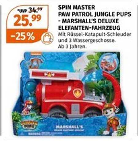 Paw Patrol Jungle Pups - Marshall's Deluxe Elefanten-Fahrzeug