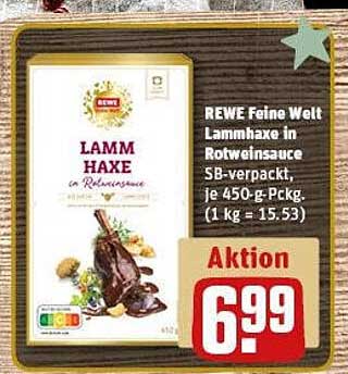 REWE Feine Welt Lammhaxe in Rotweinsauce