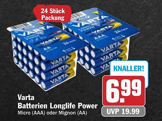 Varta Batterien Longlife Power