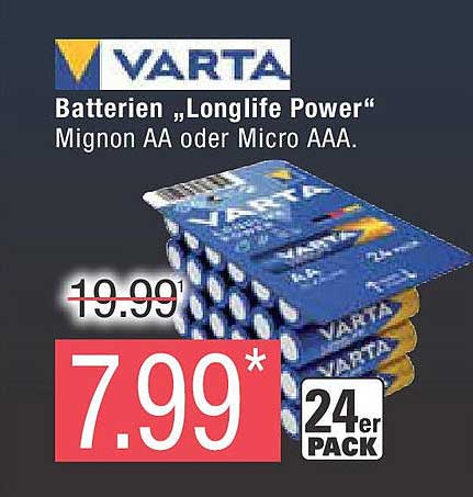 VARTA Batterien „Longlife Power“