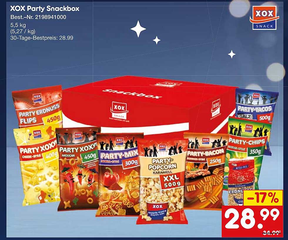 XOX Party Snackbox